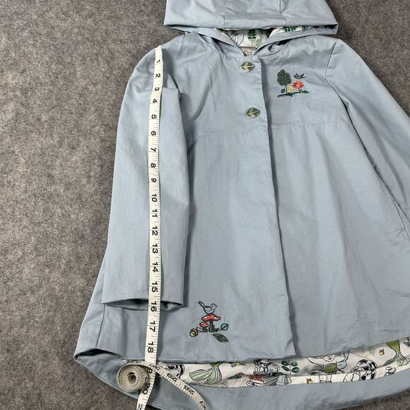 Disney Princess Animator Soft Shell Hooded Jacket Pockets Light Blue Size 5/6 - Picture 9 of 16
